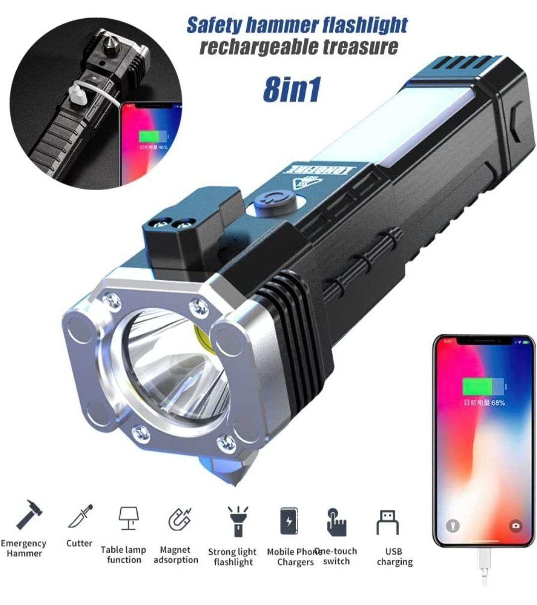 PORTABLE 3W RECHARGEABLE TORCH LED FLASHLIGHT